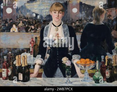 ''un Bar aux Folies-Bergère'' par Édouard Manet (1882). Banque D'Images