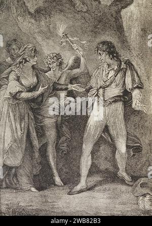 William Shakespeare's As You Like IT Act V scène IV du livre ' THE Theatre ' Une revue mensuelle LE DRAME, LA MUSIQUE ET LES BEAUX-ARTS. EDITÉ PAR CLEMENT SCOTT. JANVIER à JUIN 1880. Publié à LONDRES par CHARLES DICKENS & EVANS, 26, WELLINGTON STREET. Banque D'Images