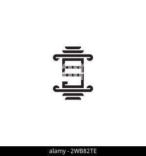 Concept de pilier AJ dans un design professionnel de haute qualité qui imprimera bien sur tous les supports d'impression Illustration de Vecteur