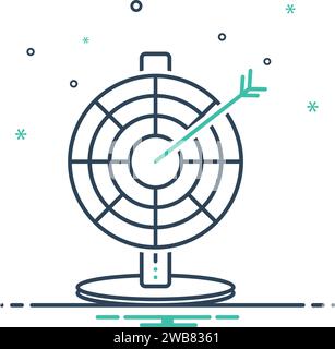 Icône pour fléchettes, flèches Illustration de Vecteur