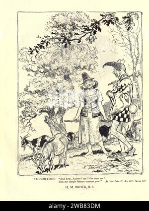 Touchstone. Et comment Audrey ? Suis-je l'homme déjà ? est-ce que mon contenu de fonctionnalité simple vous? Comme vous l'aimez, Acte iii. SC. iii d'Un hommage au génie de William Shakespeare ; étant le programme d'une performance au Drury Lane Theatre le 2 mai 1916, le tricentenaire de sa mort ; humblement offert par les joueurs et leurs collègues dans les arts apparentés de la musique et de la peinture MACMILLAN ET CO., LIMITÉE ST. MARTIN'S STREET, LONDRES 1916 Banque D'Images