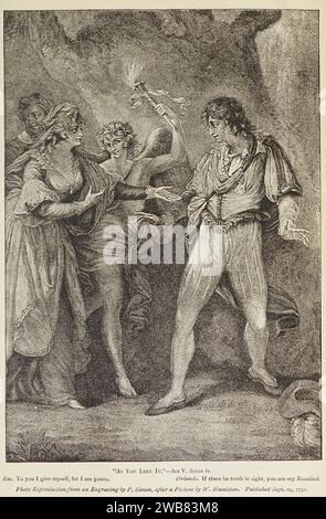 William Shakespeare's As You Like IT Act V scène IV du livre ' THE Theatre ' Une revue mensuelle LE DRAME, LA MUSIQUE ET LES BEAUX-ARTS. EDITÉ PAR CLEMENT SCOTT. JANVIER à JUIN 1880. Publié à LONDRES par CHARLES DICKENS & EVANS, 26, WELLINGTON STREET. Banque D'Images