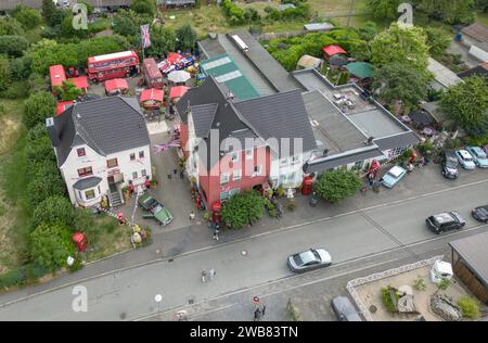 18.07.2023 Vettelschoss Allemagne - vue aérienne de l'hôtel Little Britain Inn en Allemagne. Banque D'Images