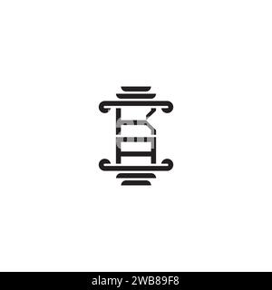 Concept de pilier KA dans un design professionnel de haute qualité qui imprimera bien sur tous les supports d'impression Illustration de Vecteur