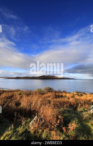 Vue sur Gruinard Bay, Gruinard village, Wester Ross, North West Highlands de l'Écosse, Royaume-Uni Banque D'Images