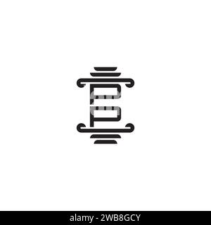 Concept de pilier PP dans un design professionnel de haute qualité qui imprimera bien sur tous les supports d'impression Illustration de Vecteur