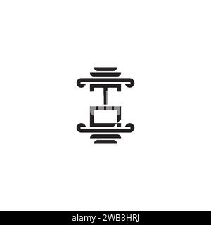 Concept de pilier TQ dans un design professionnel de haute qualité qui imprimera bien sur tous les supports d'impression Illustration de Vecteur