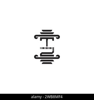 Concept de pilier TZ dans un design professionnel de haute qualité qui imprimera bien sur tous les supports d'impression Illustration de Vecteur
