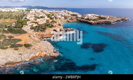 Cala Morlanda, Manacor, Majorque, Îles Baléares, Espagne Banque D'Images