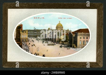 Europa, Deutschland, Berlin, Unter den Linden mit Stadtschloss, Postkarte, verschickt 30. 10. 1909, Verlagsangabe : C G L Turm in der Mitte in einem Schild , 156 . Rechte werden nicht vertreten . / Europe, Allemagne, Berlin, Unter den Linden avec Berlin City Palace, carte postale, envoyé 30. 10. 1909 , informations sur la maison d'édition : C G L , 156 . Il n'y a pas de droits . Banque D'Images