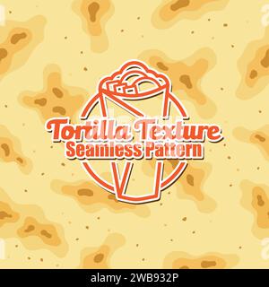 Conception de motif sans couture de fond de tortilla Illustration de Vecteur