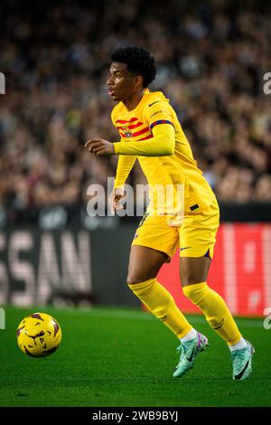 Balde, joueur espagnol du FC Barcelone lors d'un match de championnat au stade Mestalla, Valence, Espagne. Banque D'Images