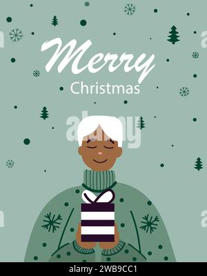 Cartes de vœux pour le nouvel an et Noël. Cartes de vœux Illustration de Vecteur