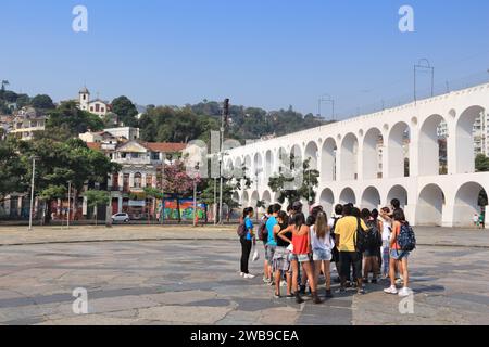RIO DE JANEIRO, Brésil - 19 octobre 2014 : visite du quartier de Lapa, à Rio de Janeiro. En 2013 1,6 millions de touristes internationaux ont visité Rio. Banque D'Images