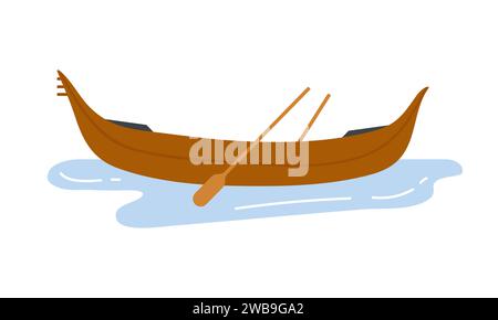 Gondole de Venise. Vieux bateau italien ramant sur le grand canal, les touristes transportent l'illustration vectorielle de dessin animé Illustration de Vecteur
