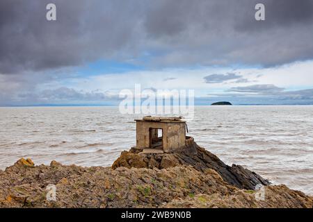 Brean Down fort, Somerset, Royaume-Uni - Palmerston fort Banque D'Images