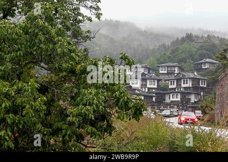 Maisons rurales typiques dans les Rhodopes Mountains.Bulgaria.Europe Banque D'Images