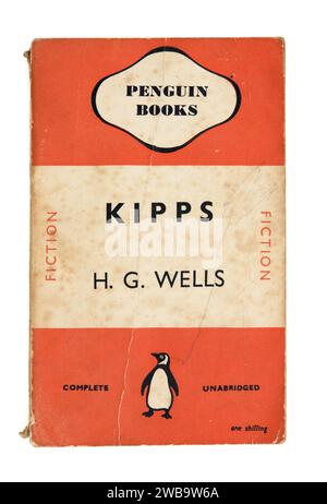 Couverture de l'ancienne édition de poche Penguin de Kipps par HG Wells Banque D'Images