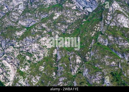 Rocky Giewont Mountain Steep Side en fond texturé Tatras poli Banque D'Images