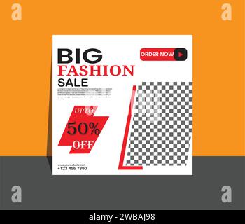 Big mode social media post design Illustration de Vecteur
