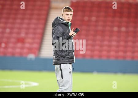 Cole Palmer de Chelsea arrive avant le match de demi-finale de la Carabao Cup Middlesbrough vs Chelsea au Riverside Stadium, Middlesbrough, Royaume-Uni, le 9 janvier 2024 (photo de Nigel Roddis/News Images) Banque D'Images