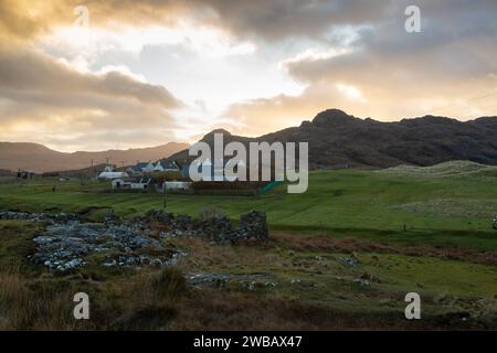 Le village isolé de Sanna dans la péninsule Ardnamurchan sur la côte ouest de l'Écosse Banque D'Images