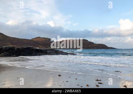 La communauté éloignée de Portuairk sur la péninsule Ardnamurchan, Lochaber, Highland, Écosse Banque D'Images