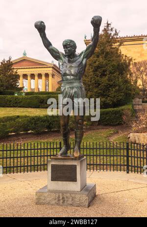 Rocky Balboa Statue Banque D'Images