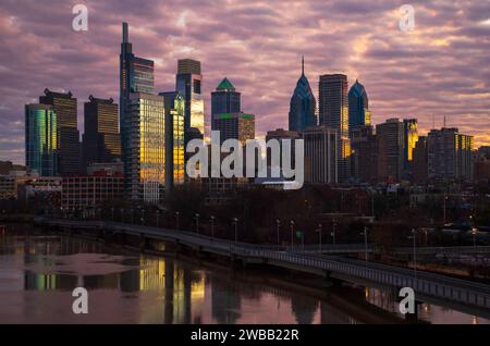 Philadelphia City Skyline Banque D'Images