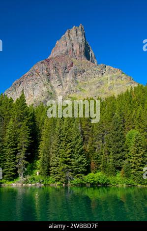 Swiftcurrent Lake à Grinnell point, Glacier National Park, Montana Banque D'Images