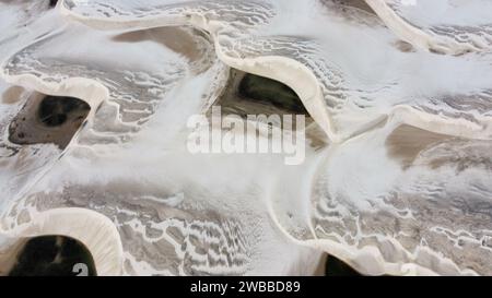 Lencois Maranhenses, la plus grande étendue de dunes de sable blanc au Brésil. Banque D'Images