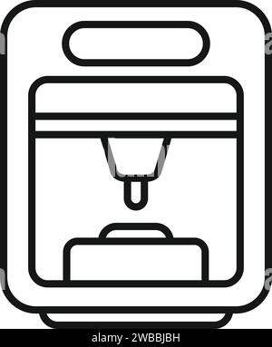 Surveiller le vecteur de contour de l'icône de bio-impression. Avenir des yeux. Impression médicale d'organes Illustration de Vecteur