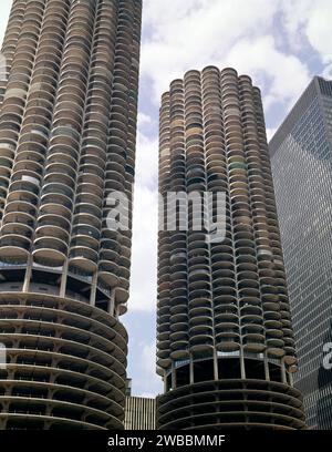 Marina City, Chicago, Illinois, États-Unis, Balthazar Korab Collection, 1967 Banque D'Images