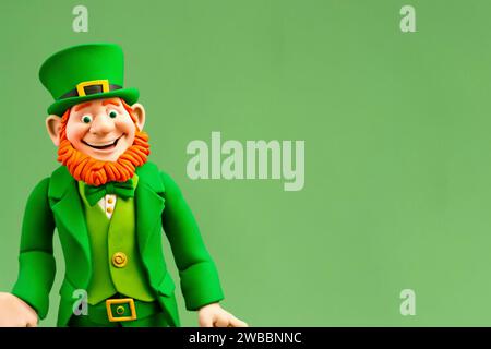 St. Patrick's Day fond de leprechaun amical Banque D'Images