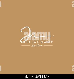 MODÈLE DE logo DE SIGNATURE JN Vector. Illustration de Vecteur