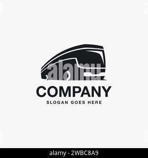 Icône du logo simple Travel Buss Illustration de Vecteur