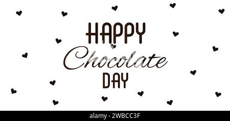 Joyeux jour du chocolat Amazing Text Design Illustration de Vecteur