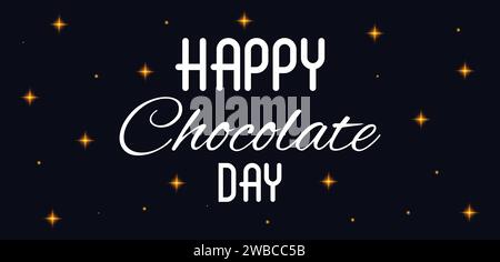 Joyeux jour du chocolat Amazing Text Design Illustration de Vecteur