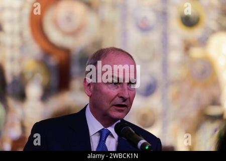 Mexico, Mexique. 09 janvier 2024. Le Tánaiste (vice-premier ministre irlandais) et le ministre des Affaires étrangères et de la Défense, Micheál Martin. Crédit : Luis E Salgado/Alamy Live News Banque D'Images