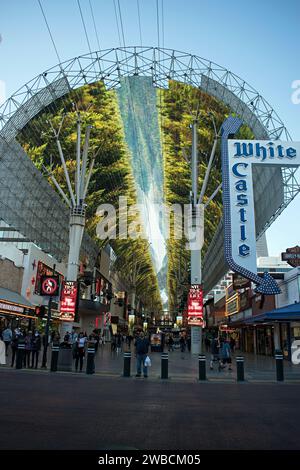 Fremont Street Experience. Centre-ville de Las Vegas, Nevada Banque D'Images