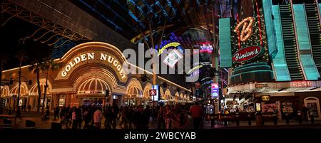 Fremont Street Experience. Centre-ville de Las Vegas, Nevada Banque D'Images