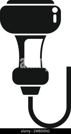 Vecteur simple d'icône d'échocardiogramme. Diagnostic échographique. Doctor ultra Sound Illustration de Vecteur