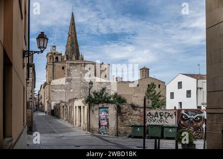 Église du palais dans la ville de Logroño. C'est un arrêt obligatoire pour les pèlerins sur le Camino de Santiago. Banque D'Images
