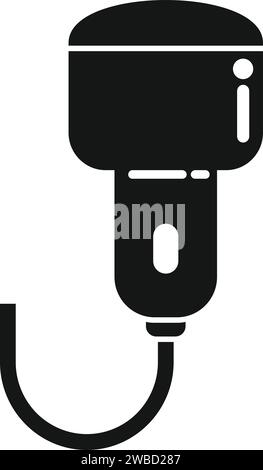 Vecteur simple d'icône d'examen de l'échographe. Médecin clinicien. Hôpital MAN Illustration de Vecteur