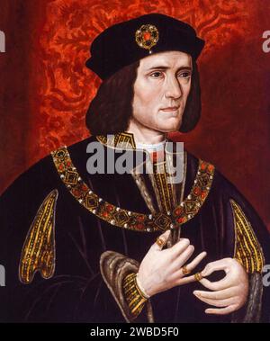 Richard III d'Angleterre, (1452-1485), portrait à l'huile sur panneau par un artiste inconnu, 1575-1599 Banque D'Images