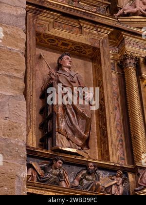 Statue de Saint Vincent de Saragosse, également connu sous le nom de Vincent Martyr, Vincent de Huesca ou Vincent le diacre, saint patron de Lisbonne Banque D'Images