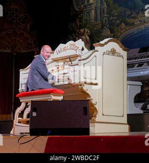 Le célèbre orgue Wurlitzer à Blackpool Tower Ballroom, Blackpool, nord-ouest de l'Angleterre, Royaume-Uni Banque D'Images