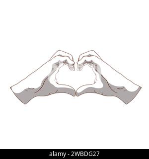 Mains gestes illustration de dessin animé vectoriel Illustration de Vecteur