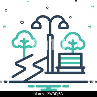 Icône pour Park, jardin Illustration de Vecteur