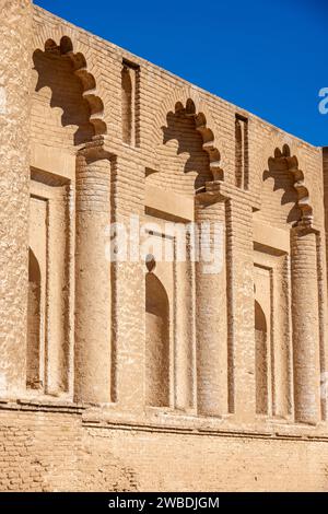 Façade extérieure, Qasr al-'Ashiq, Samarra, Irak Banque D'Images